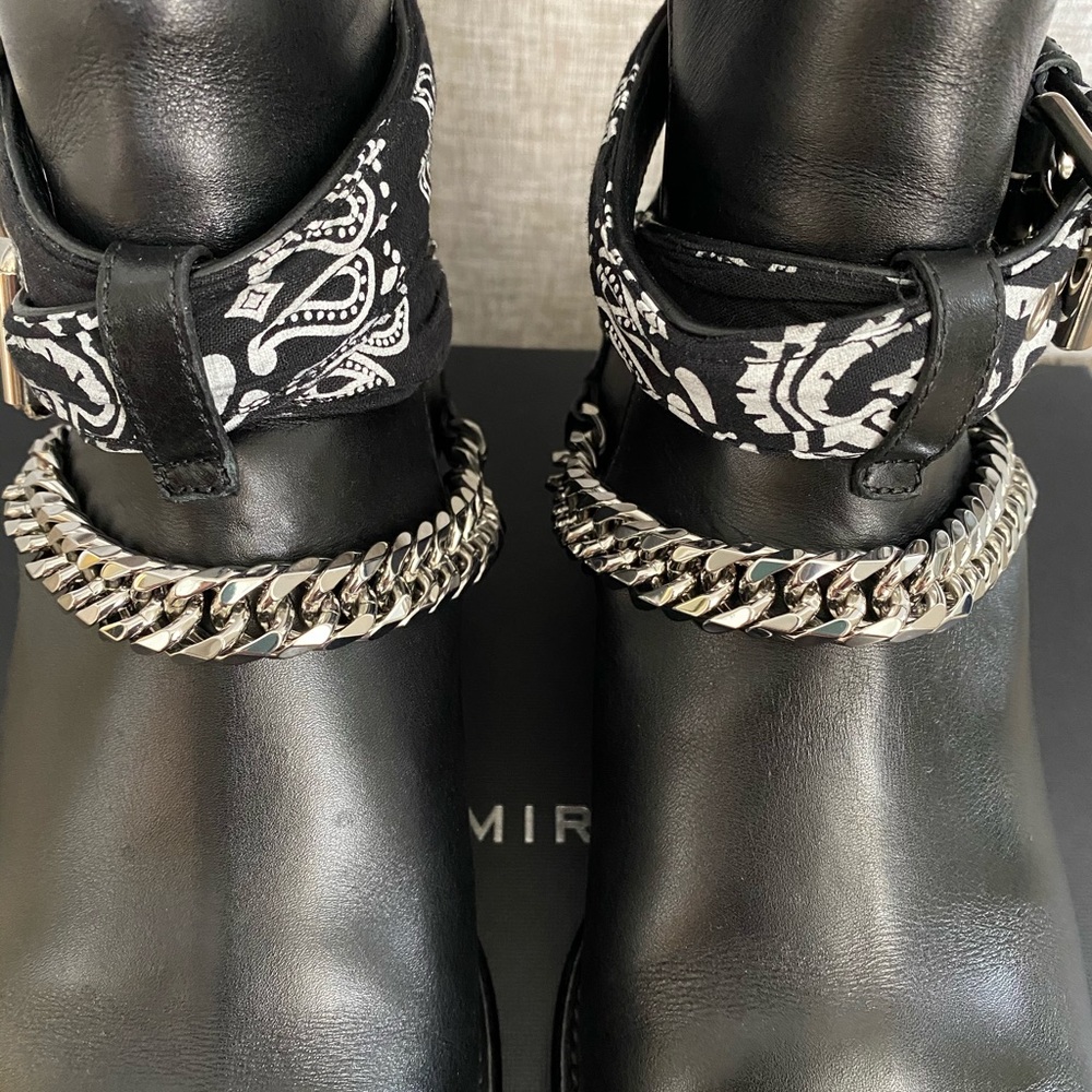 Amiri Black Bandana Buckle Boot - Picture 6 of 8